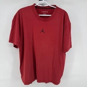 Jordan Shirt Mens XL Red Dri-FIT Jumpman Logo Basketball Tee Performance